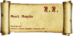 Must Magda névjegykártya